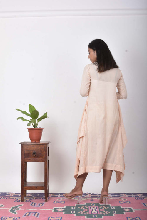 Urmul "Chandani" hand embroidered Chanderi kurta.