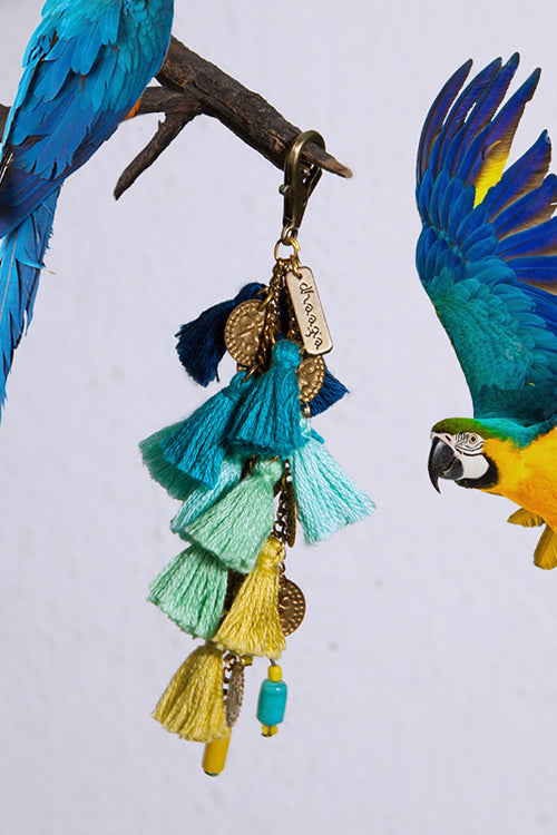 Dhaaga Blue Yellow Macaw Keycharm