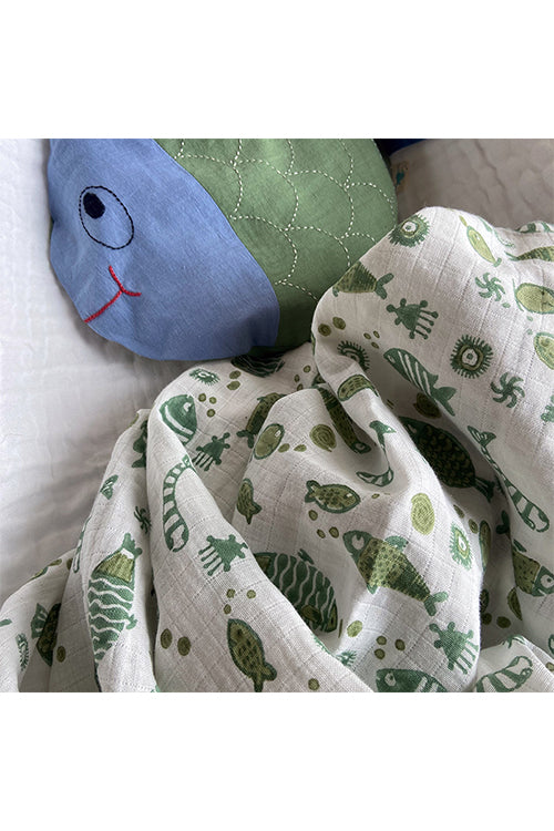 Whitewater Kids Organic Koi Mint Swaddle
