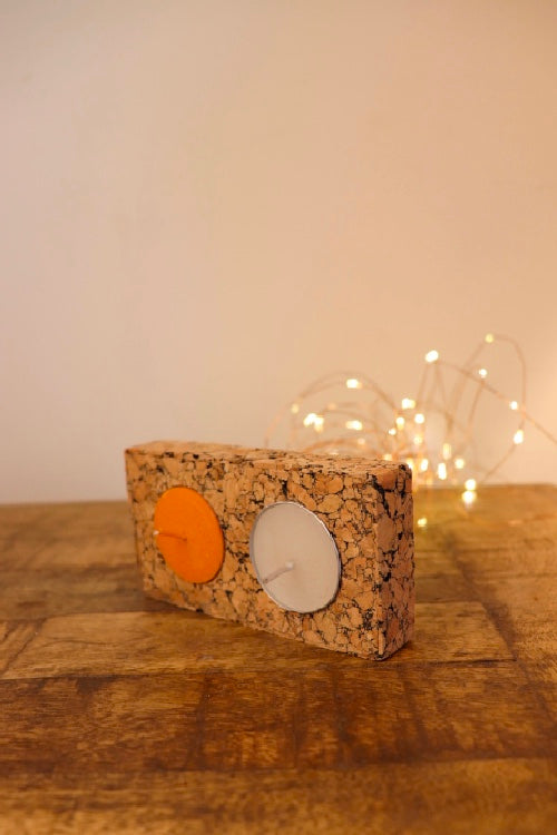 Kirgiti's Hamper Box With Cork Bark And Rectangular Diya Stand