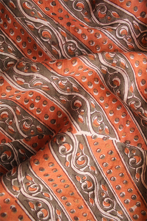 Creative Bee 'LAHER' Natural Dye Block Print Cotton x Silk Fabric(0.5 Meter)