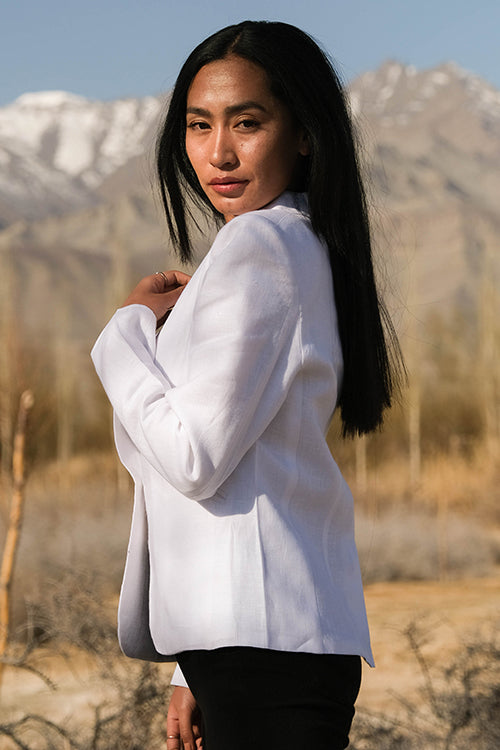 Okhai 'Mallipoo' Linen Cotton Blazer
