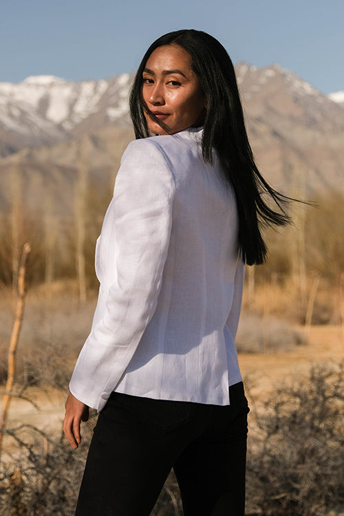 Okhai 'Mallipoo' Linen Cotton Blazer
