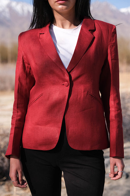 Okhai 'Redberry' Linen Cotton Blazer