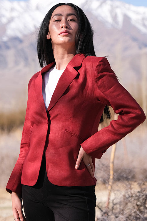 Okhai 'Redberry' Linen Cotton Blazer