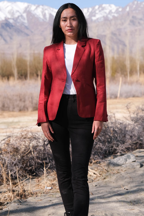 Okhai 'Redberry' Linen Cotton Blazer