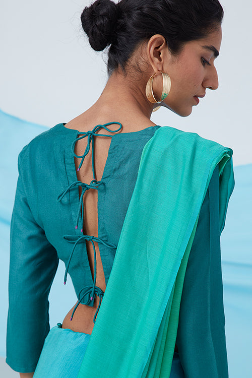 Okhai 'Fika' V-Neck Silk Blend Blouse