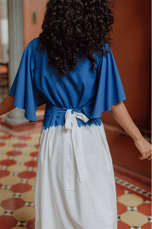 Okhai Falak Tie Dye Pure Cotton Kaftan Dress For Women Online