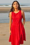 Okhai 'Paramour' Mirror Work Pure Cotton Cross-Back Dress