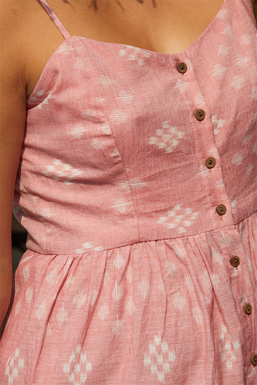Okhai 'Posh' Handwoven Pure Cotton Ikat Dress