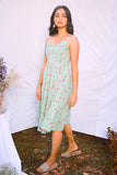 Okhai 'Captivate' Pure Cotton Mirror Work Hand-Block Printed Dress