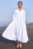 Okhai 'Seher' Pure Cotton Chikankari Embroidered Dress