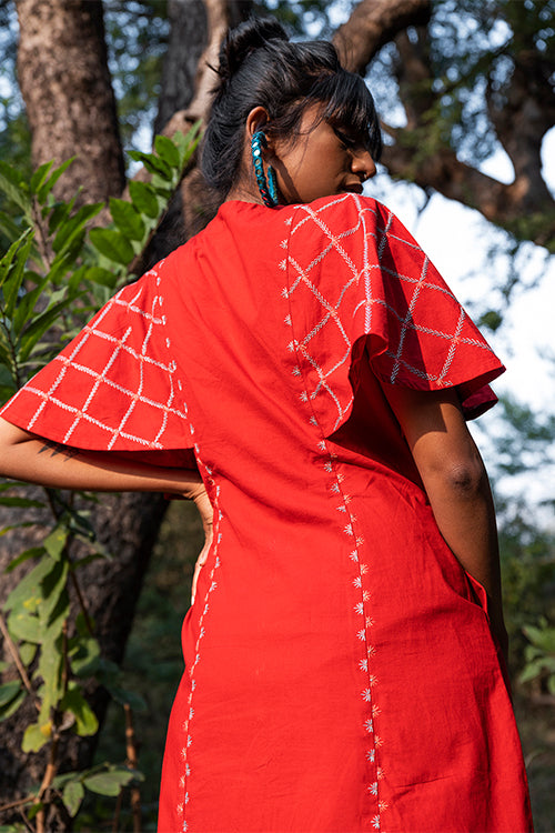 Okhai 'True Love' Hand Embroidered Pure Cotton Dress