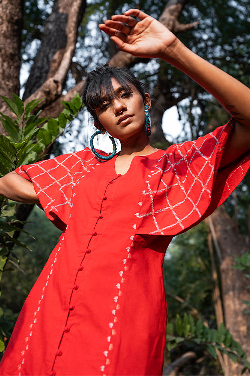 Okhai 'True Love' Hand Embroidered Pure Cotton Dress