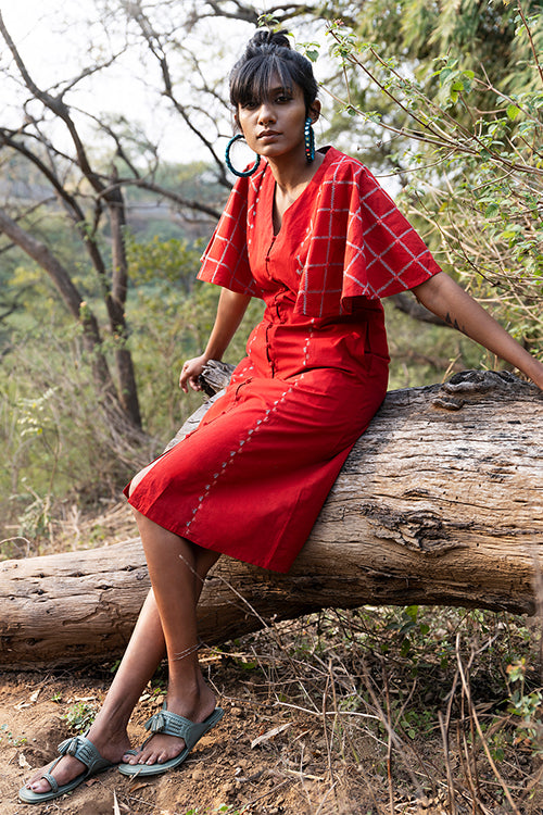 Okhai 'True Love' Hand Embroidered Pure Cotton Dress