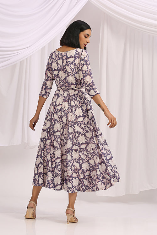 Okhai 'Afterglow' Hand Block Printed Cotton Dress