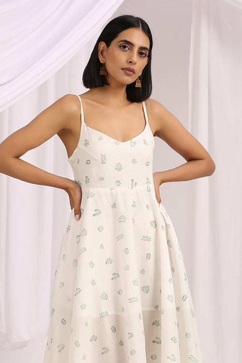 Okhai 'Summer Breeze' Hand Block Printed Cotton Dress