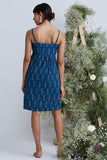 Okhai 'Tiffany Blue' Hand Block Printed Pure Cotton Dress
