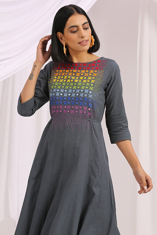 Okhai 'Prism Dream' Hand Embroidered Mirror Work Dress