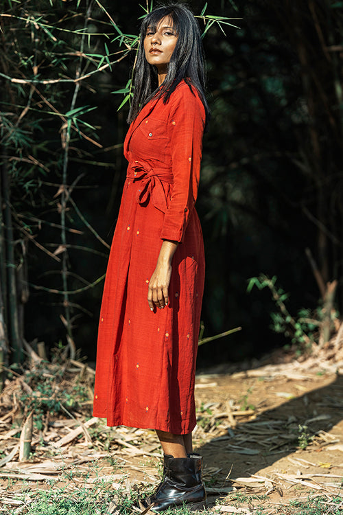 Okhai 'Rogue' Hand Woven Jamdani Pure Cotton Dress