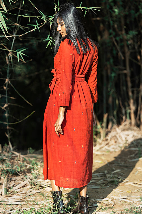 Okhai 'Rogue' Hand Woven Jamdani Pure Cotton Dress