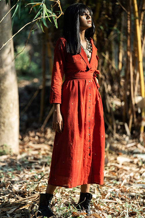 Okhai 'Rogue' Hand Woven Jamdani Pure Cotton Dress