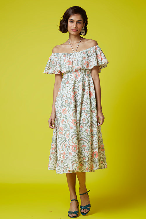 Okhai 'Heartstring' Hand Block Printed Dress