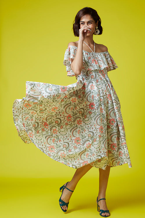Okhai 'Heartstring' Hand Block Printed Dress