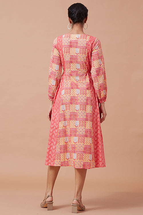 Okhai 'Eclectic' Pure Cotton Hand Block Printed Dress