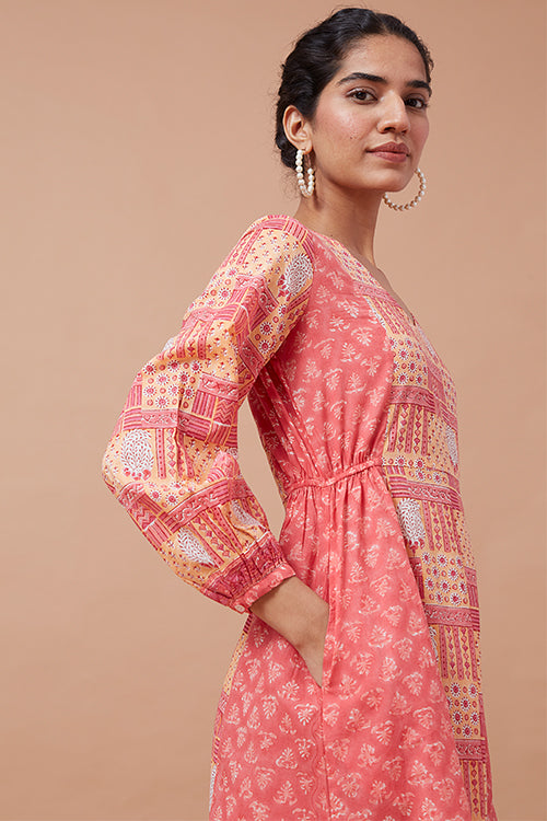 Okhai 'Eclectic' Pure Cotton Hand Block Printed Dress