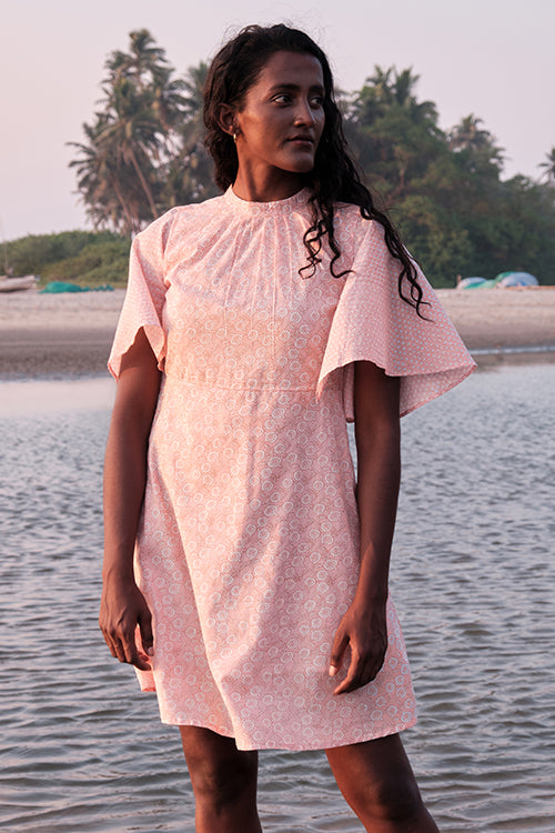 Poetry Mul Cotton Hand Block Printed Dress For Women Online