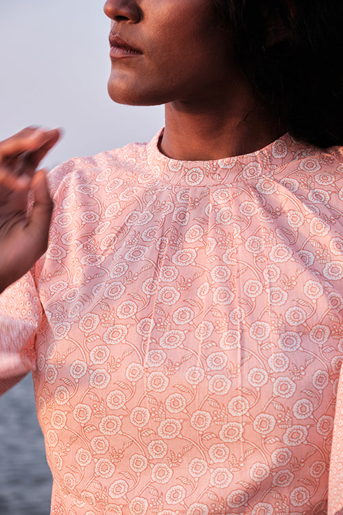 Poetry Mul Cotton Hand Block Printed Dress For Women Online