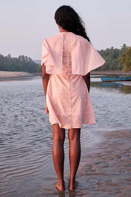 Okhai 'Poetry' Mul Cotton Hand Block Printed Dress