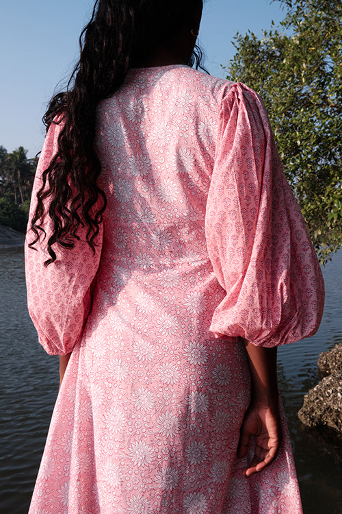 Okhai 'Heyday' Mul Cotton Hand Block Printed Dress