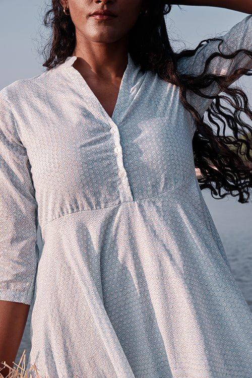 Springtide Mul Cotton Hand Block Printed Summer Dress For Women Online