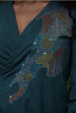 Metro Hand Embroidered Mirrorwork Resort Wear Wrap Dress For Women Online