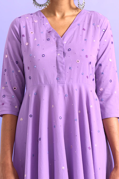 Okhai 'Ingenious' Pure Cotton Hand Embroidered Mirror Work Dress