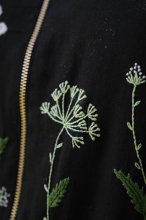 Okhai 'Stellato' Pure Cotton Hand Embroidered Bomber Jacket