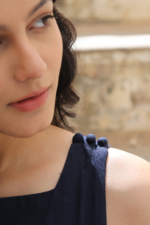 Okhai 'Ocean Tide' Hand Embroidered Mirror Work Jumpsuit