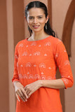 Okhai 'Quaint Tangerine' Hand Embroidered Kurta Pant Set