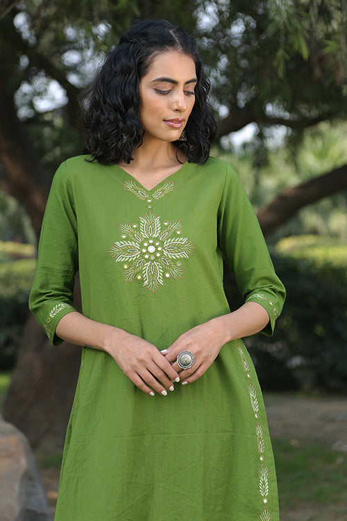 Okhai 'Vision' Hand Embroidered Kurta Pant Set