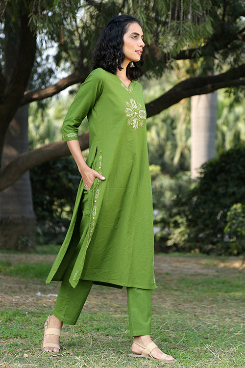 Okhai 'Vision' Hand Embroidered Kurta Pant Set