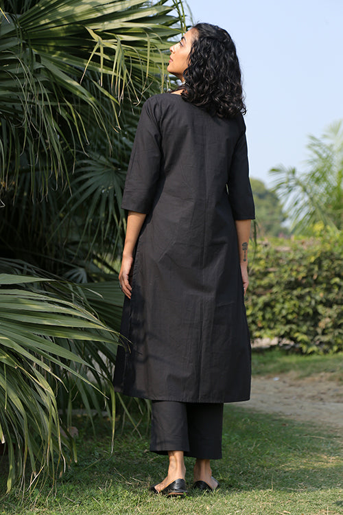 Okhai 'Raven' Pure Cotton Kurta Pant Set