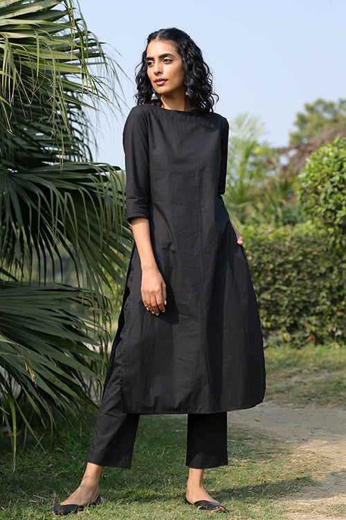 Okhai 'Raven' Pure Cotton Kurta Pant Set