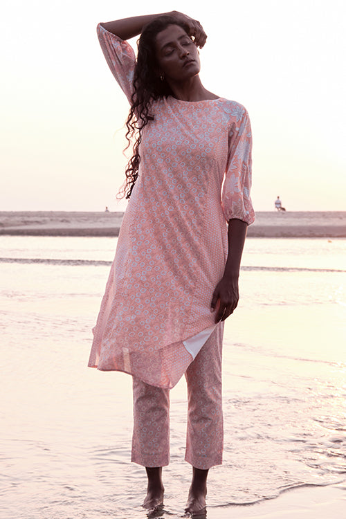 Reconnect Cotton Printed Kurta Pant Set For Women Online