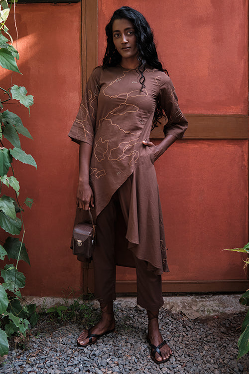 Okhai 'Map' Hand Embroidery Work Kurta Pant Set