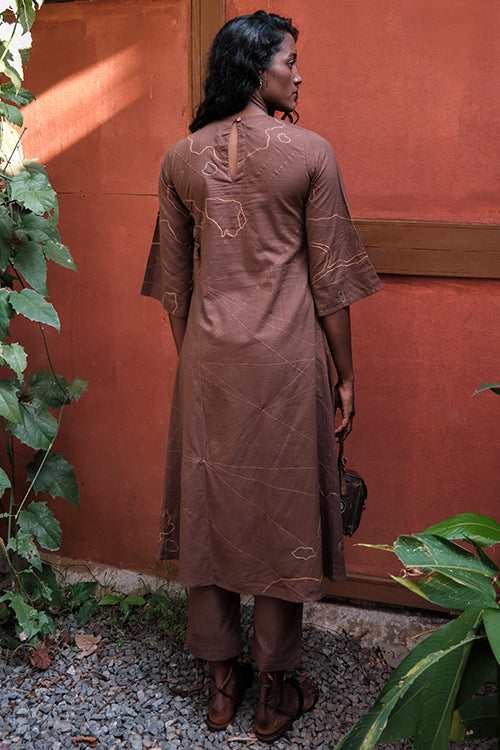 Okhai 'Map' Hand Embroidery Work Kurta Pant Set