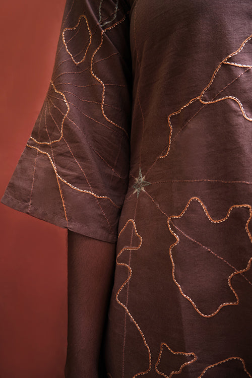 Okhai 'Map' Hand Embroidery Work Kurta Pant Set