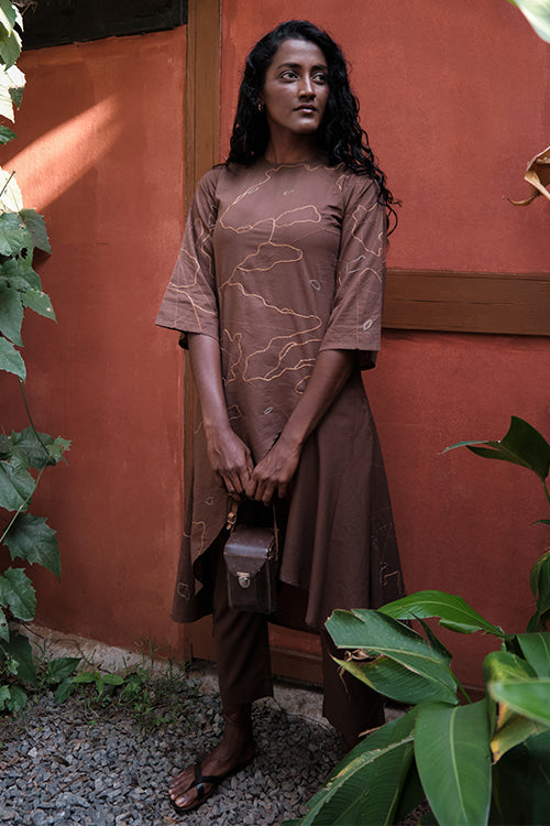 Okhai 'Map' Hand Embroidery Work Kurta Pant Set