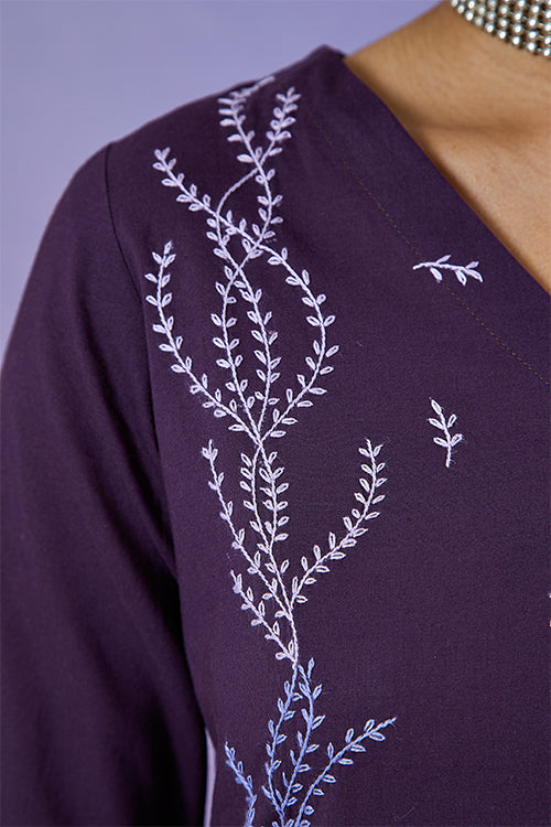 Okhai 'Playful' Pure Cotton Hand Embroidered Kurta Pant Set